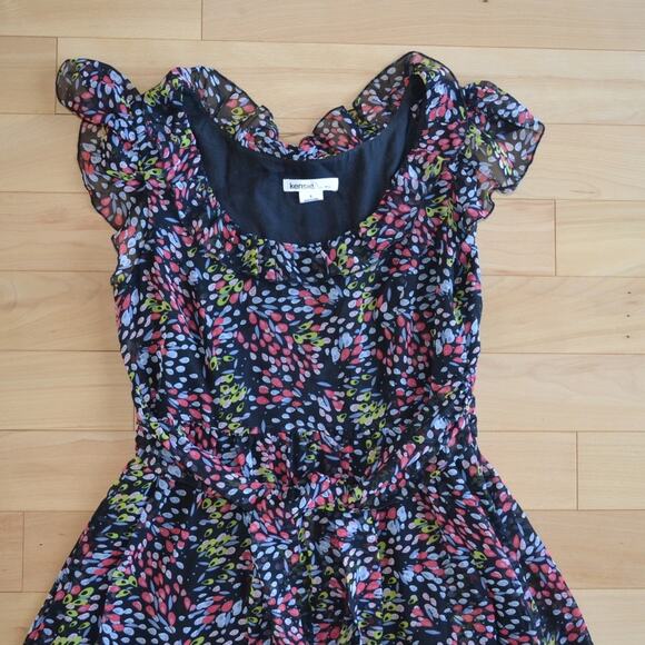 Kensie Dress Midi Abstract Floral Dress Size 8 - Picture 2 of 4